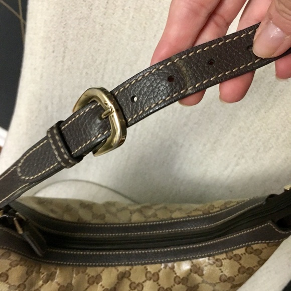 Authentic Gucci hobo bag brown monogram coated canvas - Picture 9 of 15